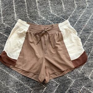 Abercrombie YPB high rise lined workout shorts